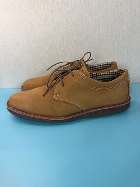 Penguin Brown Nubuck Derby Lace-Up Shoes